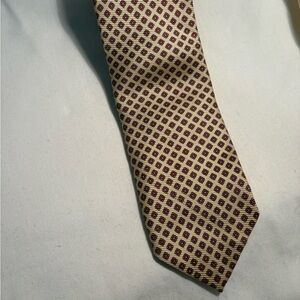 Polo by Ralph Lauren Yellow Silk Tie with Red Floral Motif